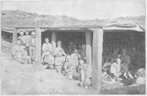 “Tommies” seeking shelter from “Long Tom”
at Ladysmith