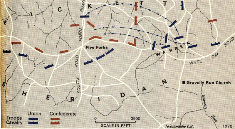 Map, Five Forks.