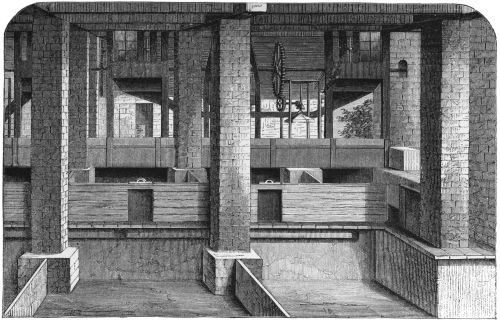 Plate 7.—Interior View of the Pulping House of Messrs.
Worms’ Estates, Puselawa, Ceylon.