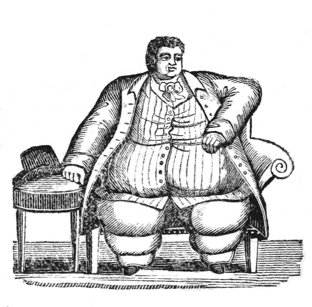 Drawing of a man sitting in a chair near a table