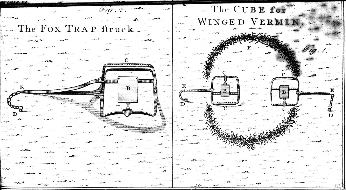 _Fig. 2._ The FOX TRAP struck<br> <br>The CUBE for WINGED VERMIN _Fig. 1._