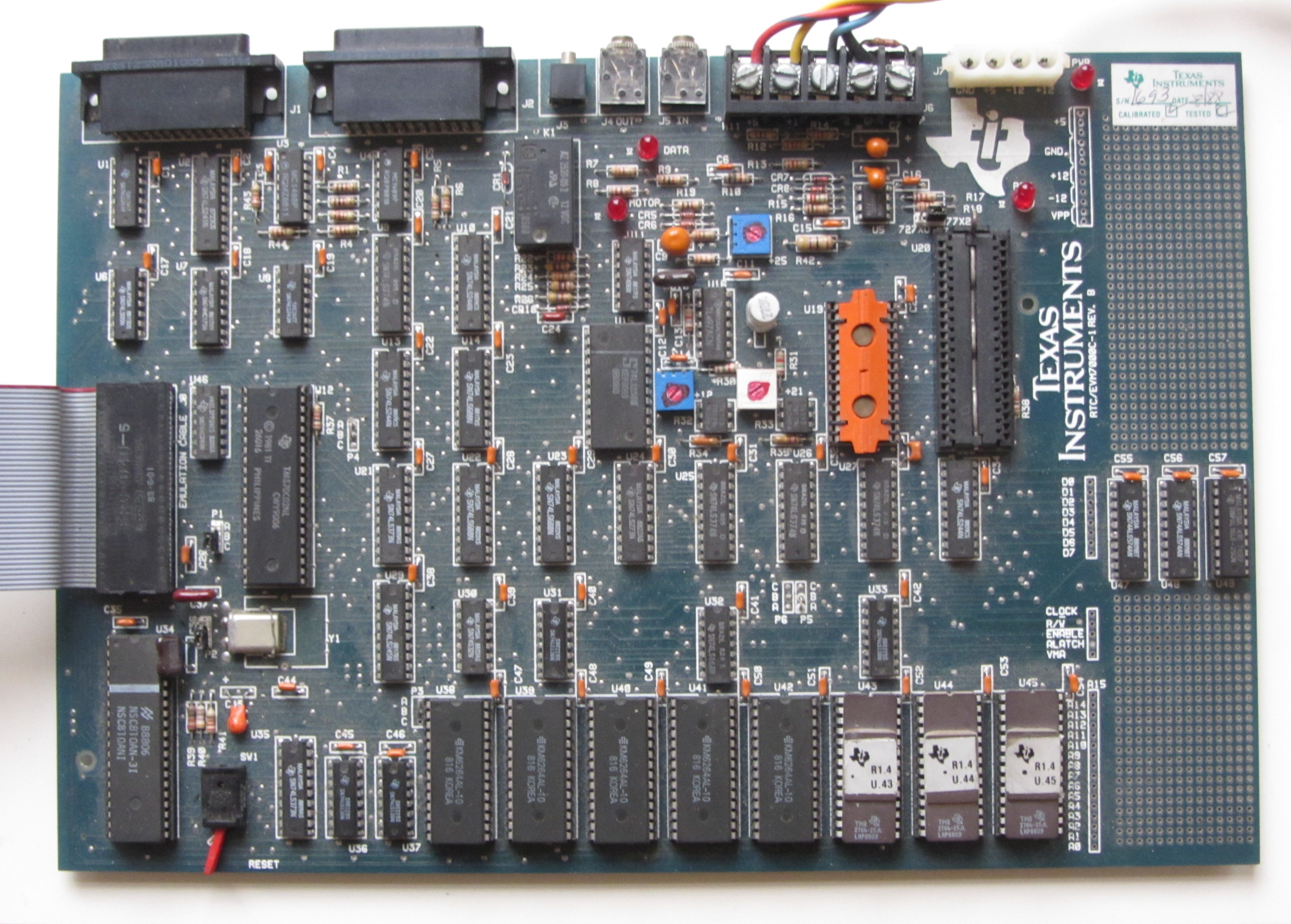 Texas Instruments evaluation board for the TMS70Cx2 processors